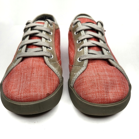 Keen Arcata Low Lace up Canvas Suede Pink Red Sneaker 5 - Picture 3 of 8